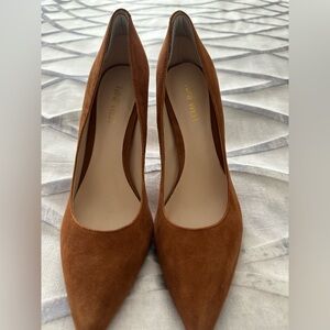 Nine West Tan Suede Heels